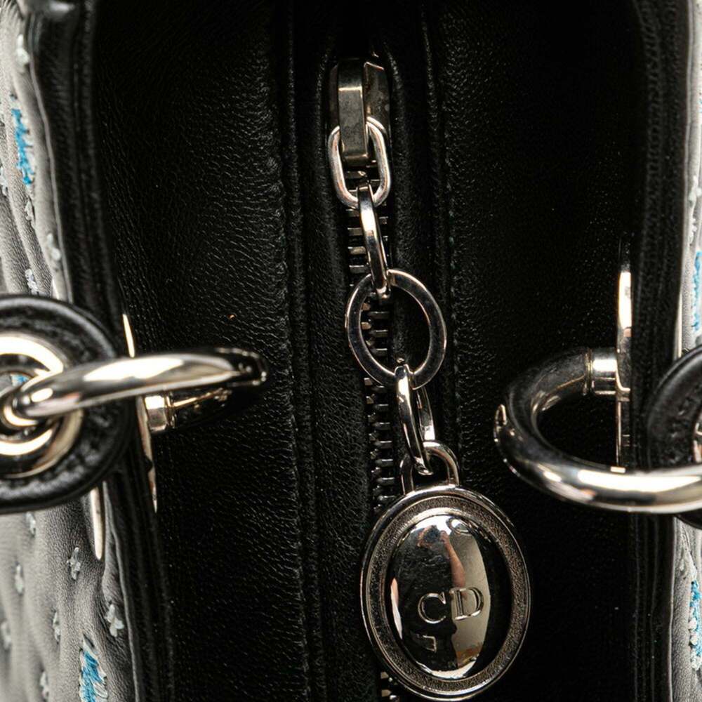 Christian Dior Dior Embroidered Flower Handbag/Shoulder Bag, 2-Way, Black/Blu... - Picture 7 of 12